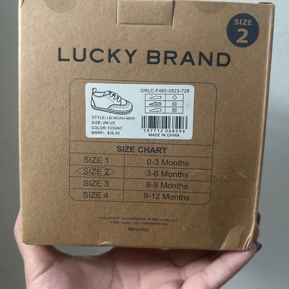 Lucky Brand Brown Leather Crib Shoes - Picture 2 of 2